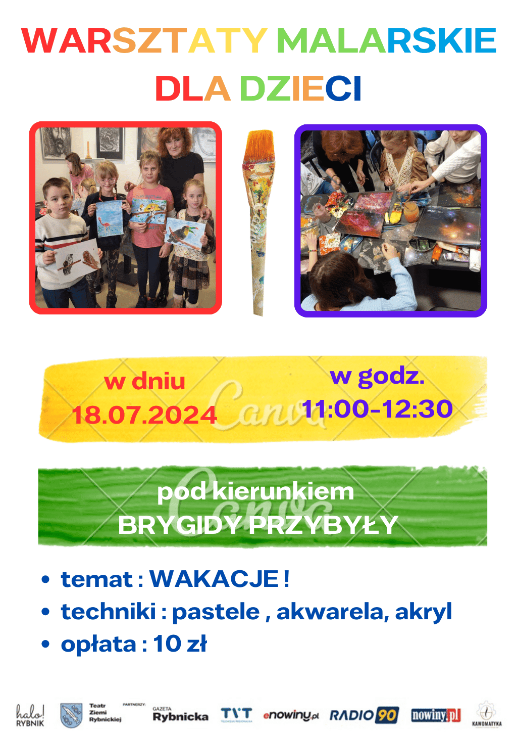 Bartłomiej Walczak – „Warsztaty malarskie dla dzieci” – plakat